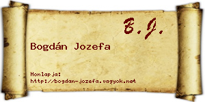 Bogdán Jozefa névjegykártya