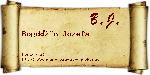Bogdán Jozefa névjegykártya