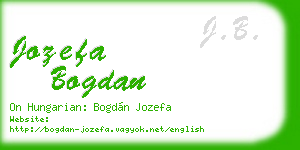 jozefa bogdan business card